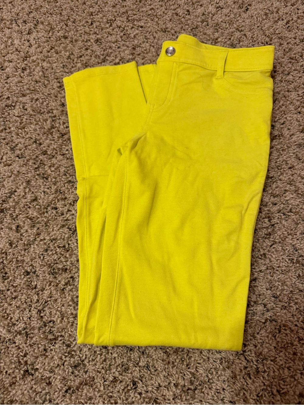 Girls neon  Yellow Stretch Performance Pants - size 14/16 = Junior 2 or 4